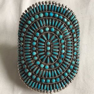 Authentic Vintage Navajo Petit Point power cuff